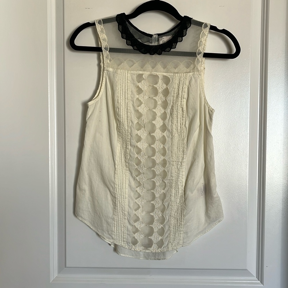 Black & White Lace Blouse